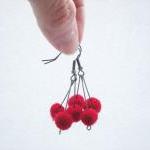 Red Berry Earrings - Needle..